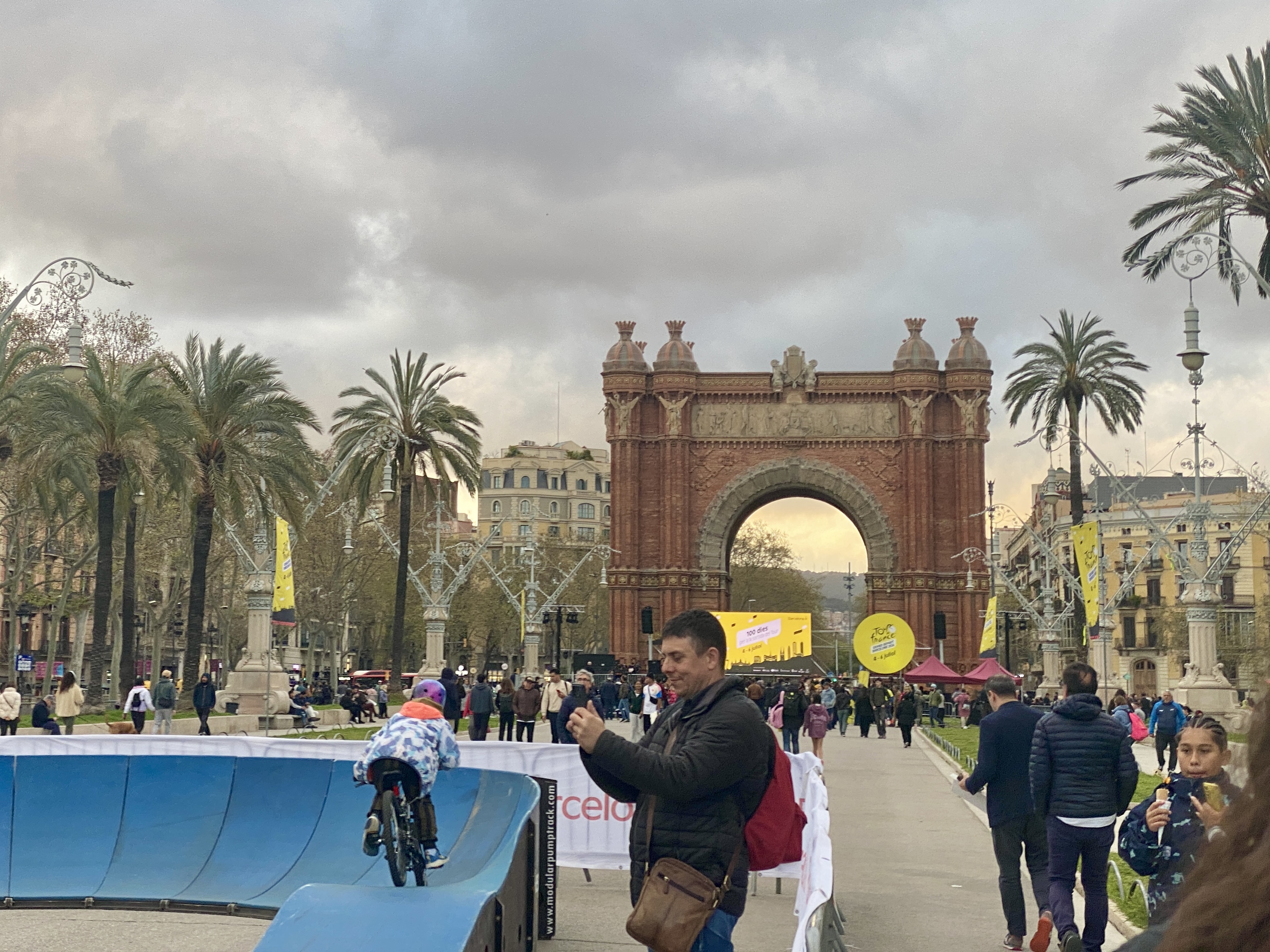 Children and families at the biking events taking place before the main celebrations