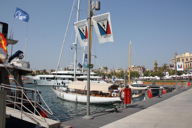 Luxury yachts in the Port Vell marina