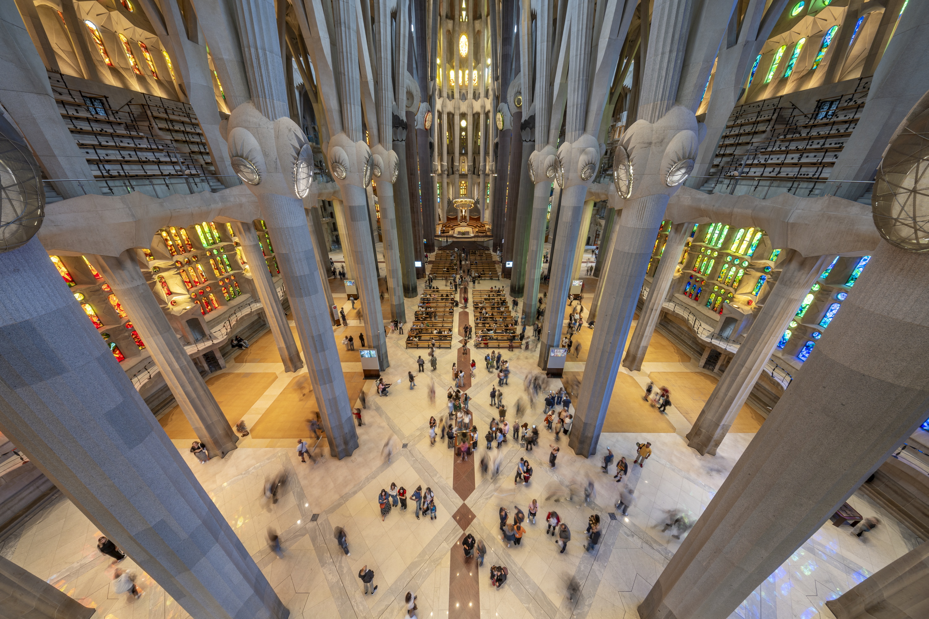 The interior of Gaudí's Sagrada Família