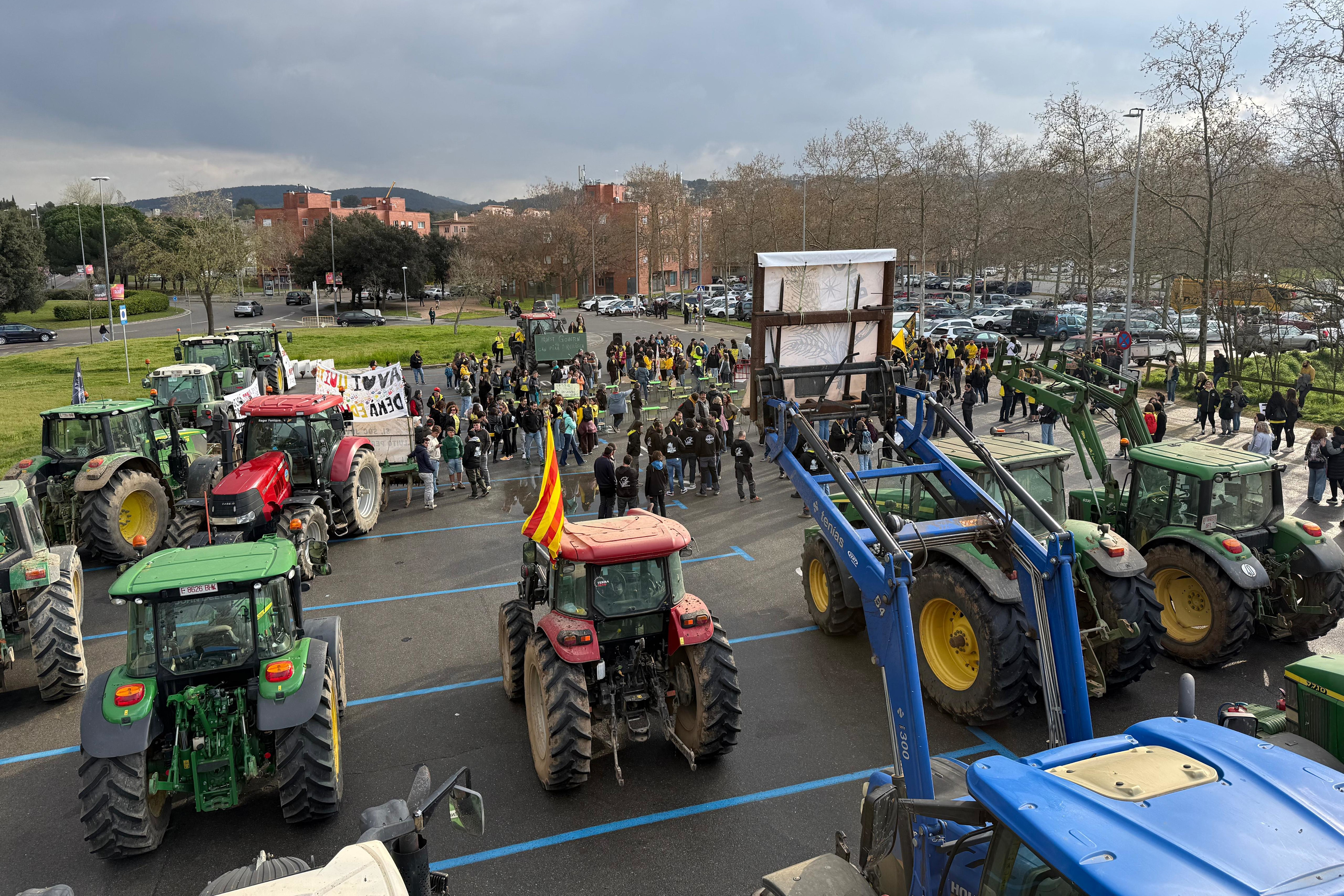 Aerial view of the start of the concentration in Fontajau