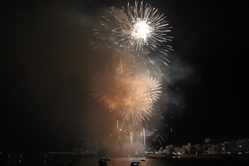 An image of the first night of the International Fireworks Competition in Blanes, Costa Brava 