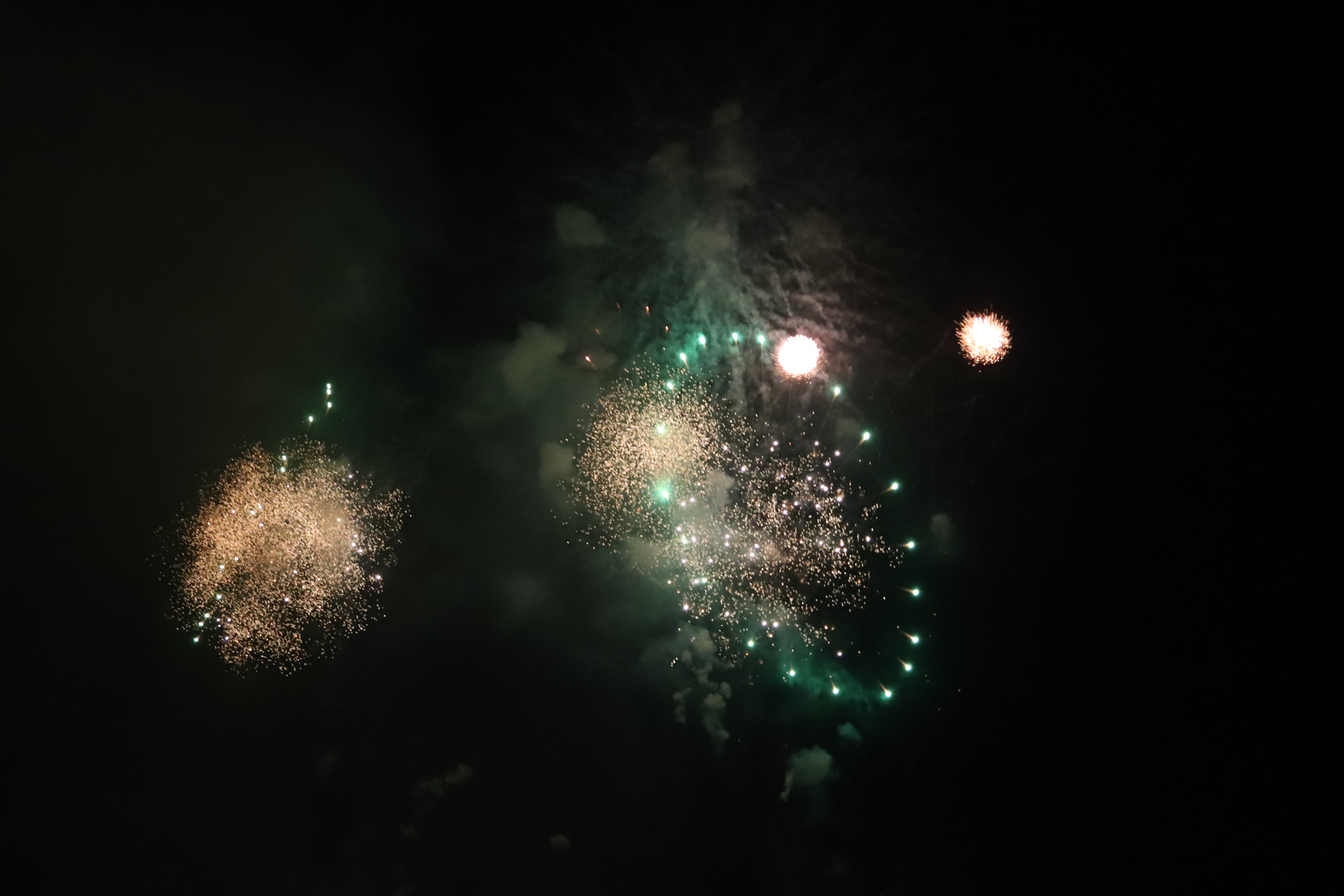 A show at the International Fireworks Competition in Blanes