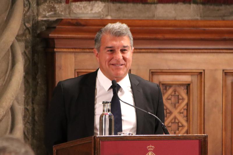 FC Barcelona president, Joan Laporta, in Barcelona's city hall