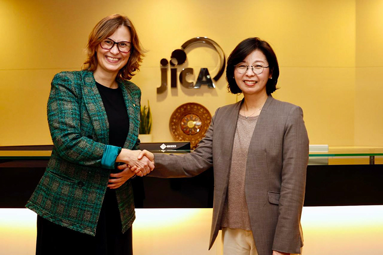 Foreign minister Meritxell Serret visits the Japan International Cooperation Agency (JICA)