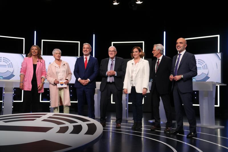 Candidates for mayor in Barcelona: Eva Parera, Anna Grau, Jaume Collboni, Ernest Maragall, Ada Colau, Xavier Trias and Daniel Sirera