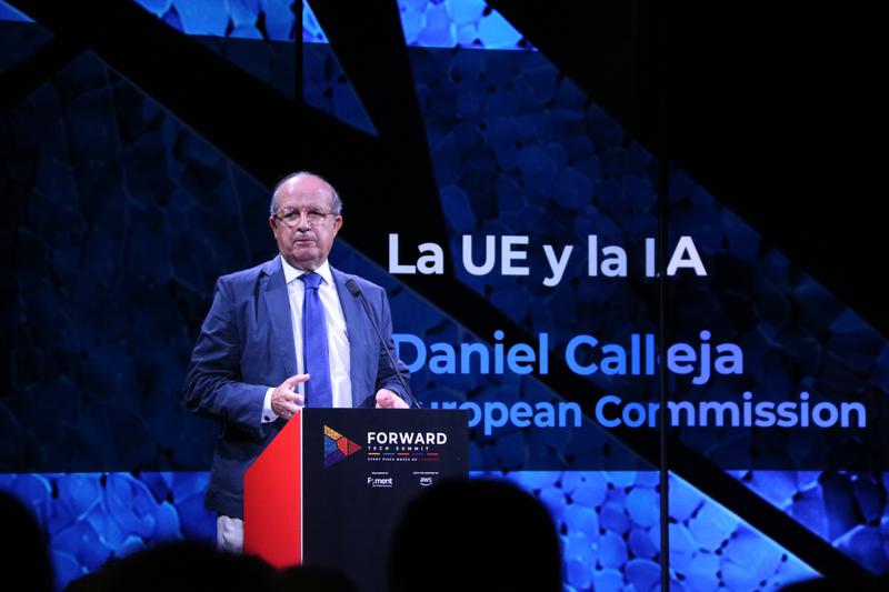 Daniel Calleja, the European Commission's representative in Spain, speaks at an event organized by Foment del Treball.