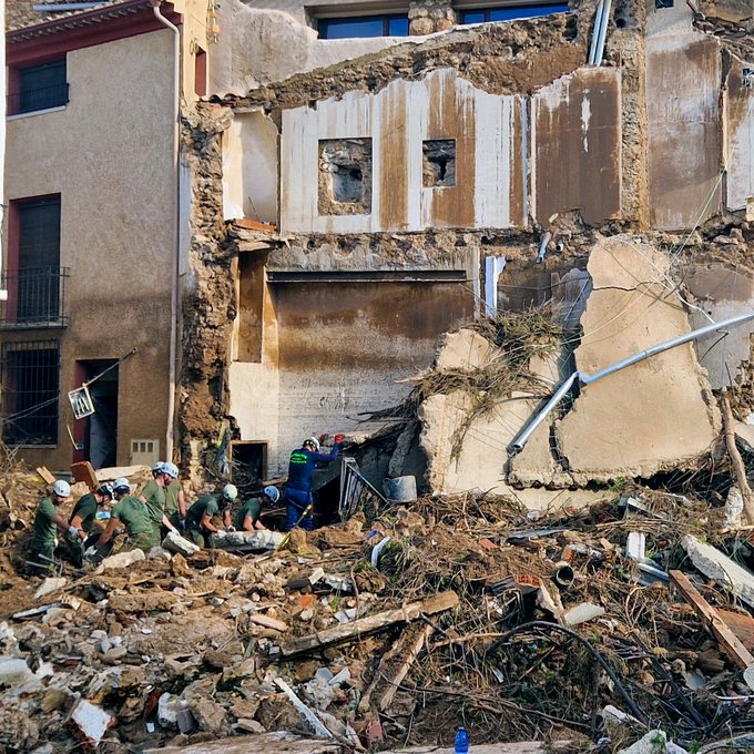 Damage from the floods in Valencia