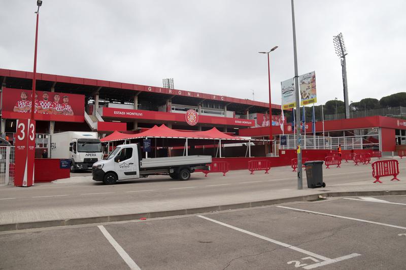 Girona's Montilivi stadium ahead of a Champions League game