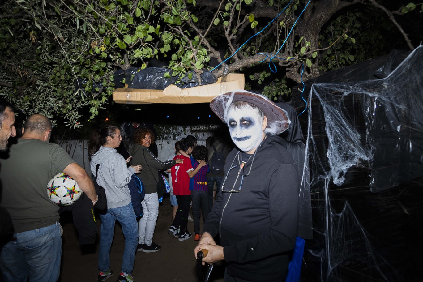 Entry to one of the tunnels of terror at the Terra Nostra neighborhood in Montcada i Reixac