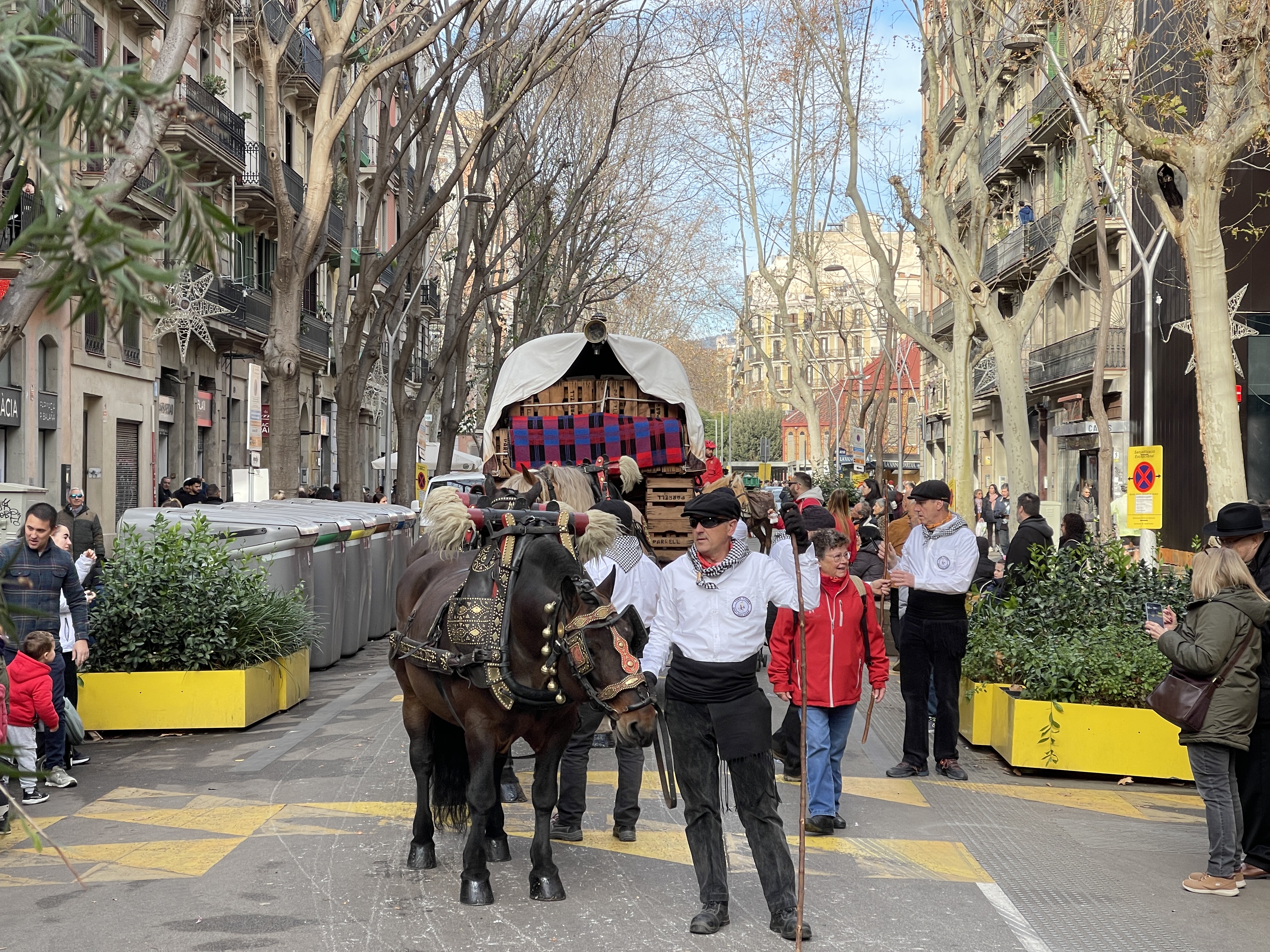 Tres Tombs parade in the Sant Antoni neighborhood