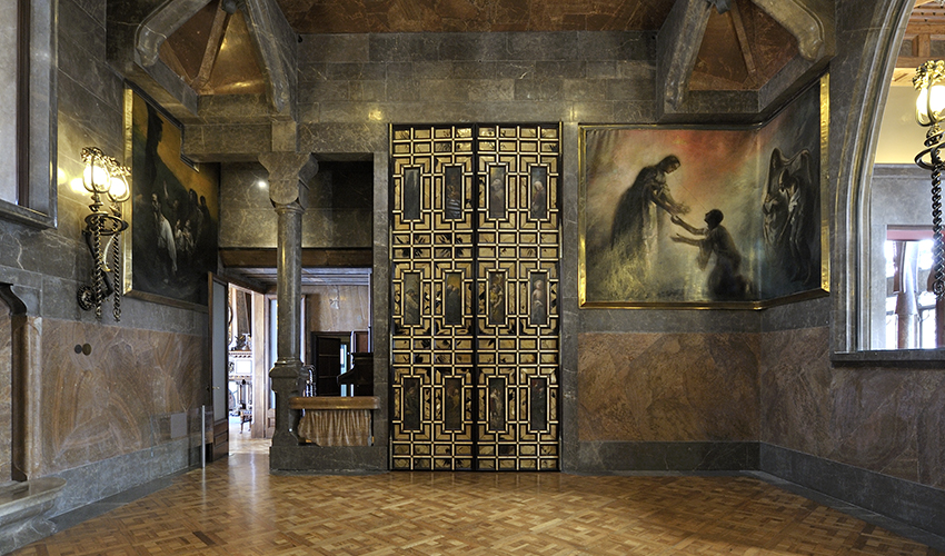 Interior of Palau Güell, designed by legendary architect Antoni Gaudí