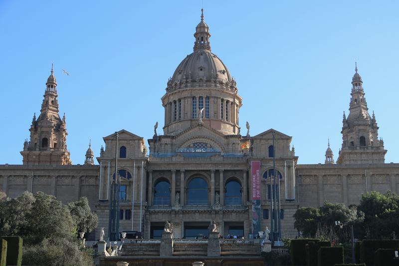 The outside of Catalonia's palacial National Art Museum (MNAC)