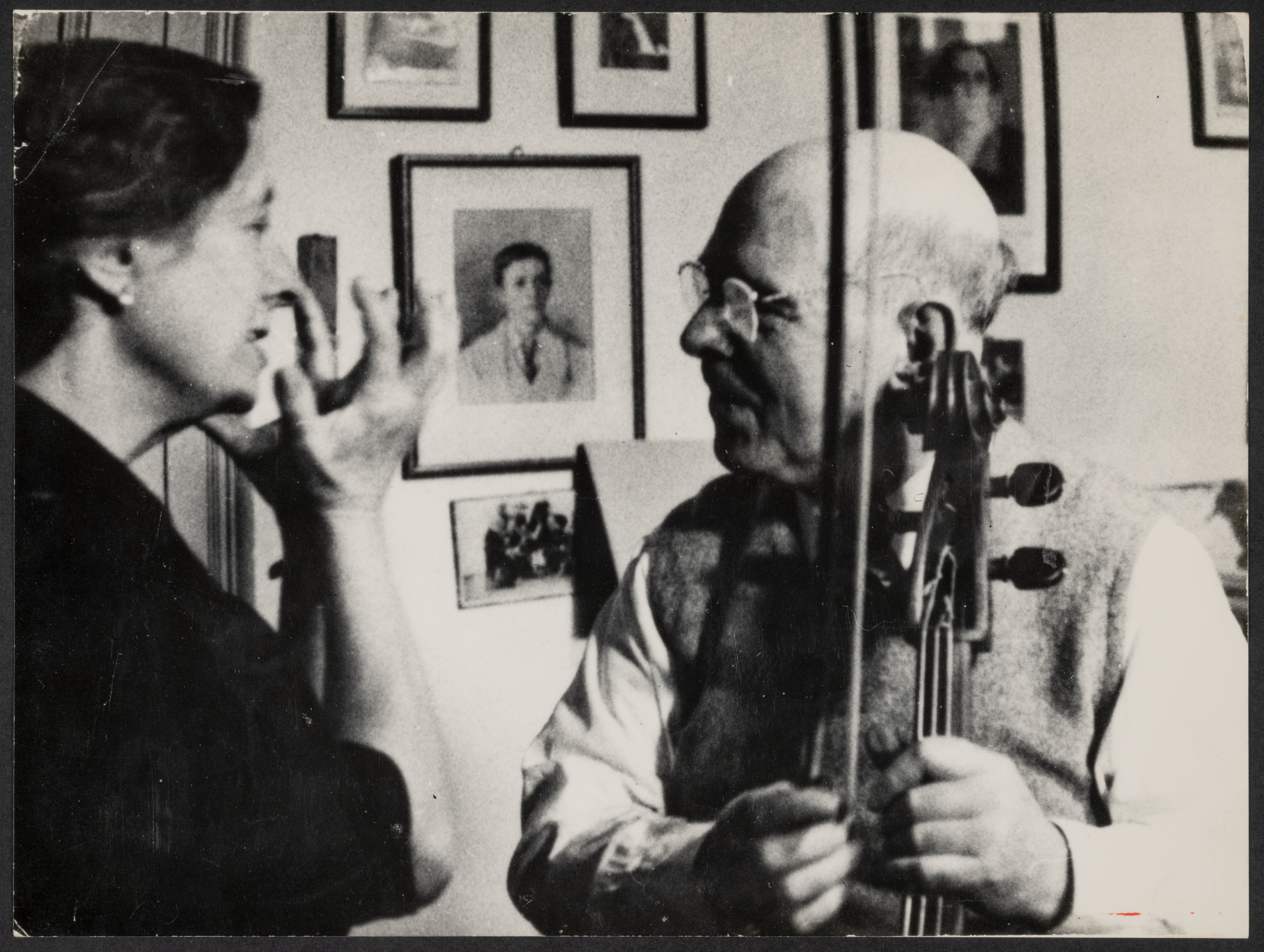 Catalan pianist Conxita Badia and Pau Casals, 1950