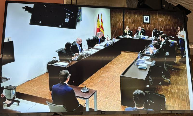 Picture of a Barcelona court during the trial between Just Eat and Glovo