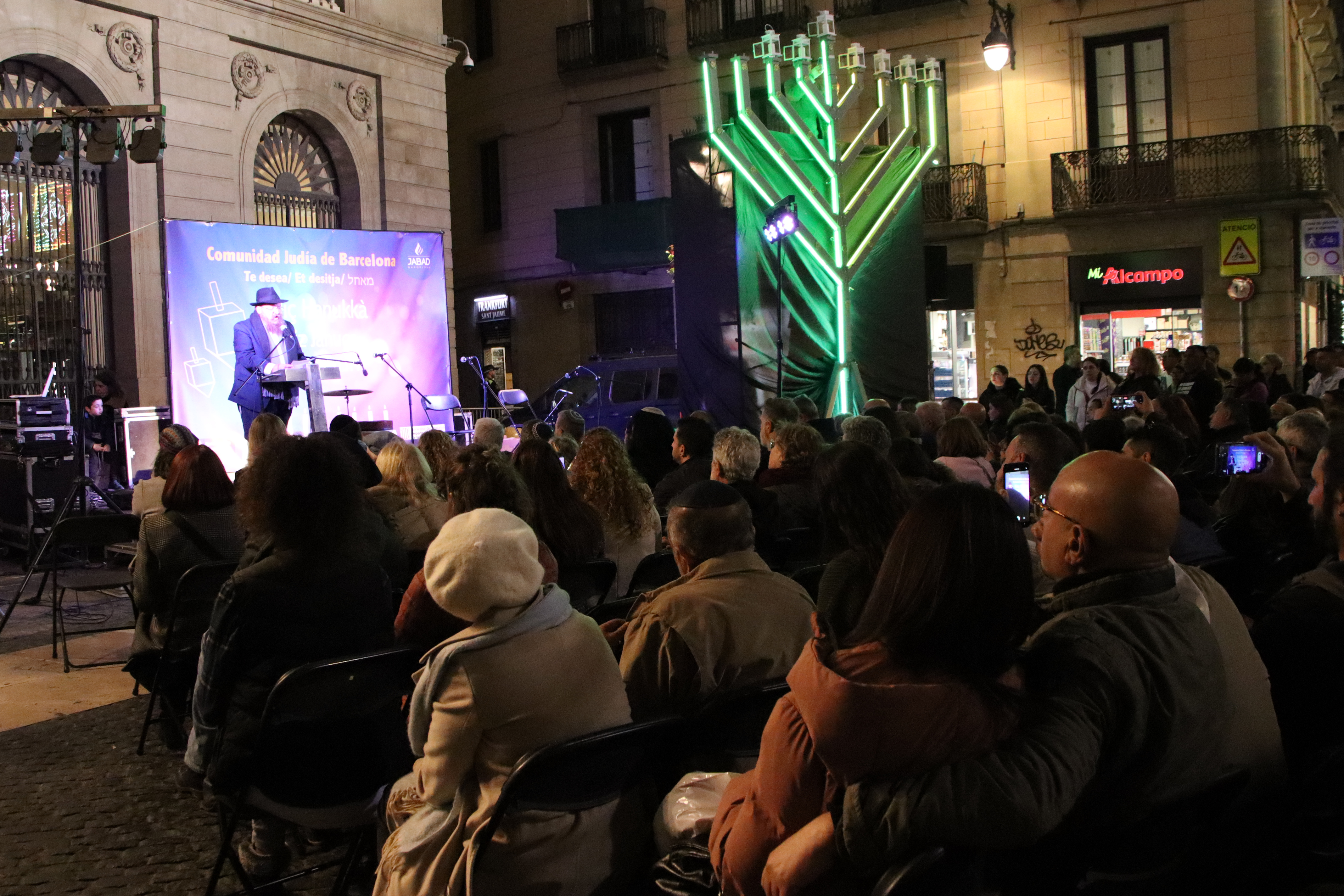 Hanukkah celebration in Sant Jaume square