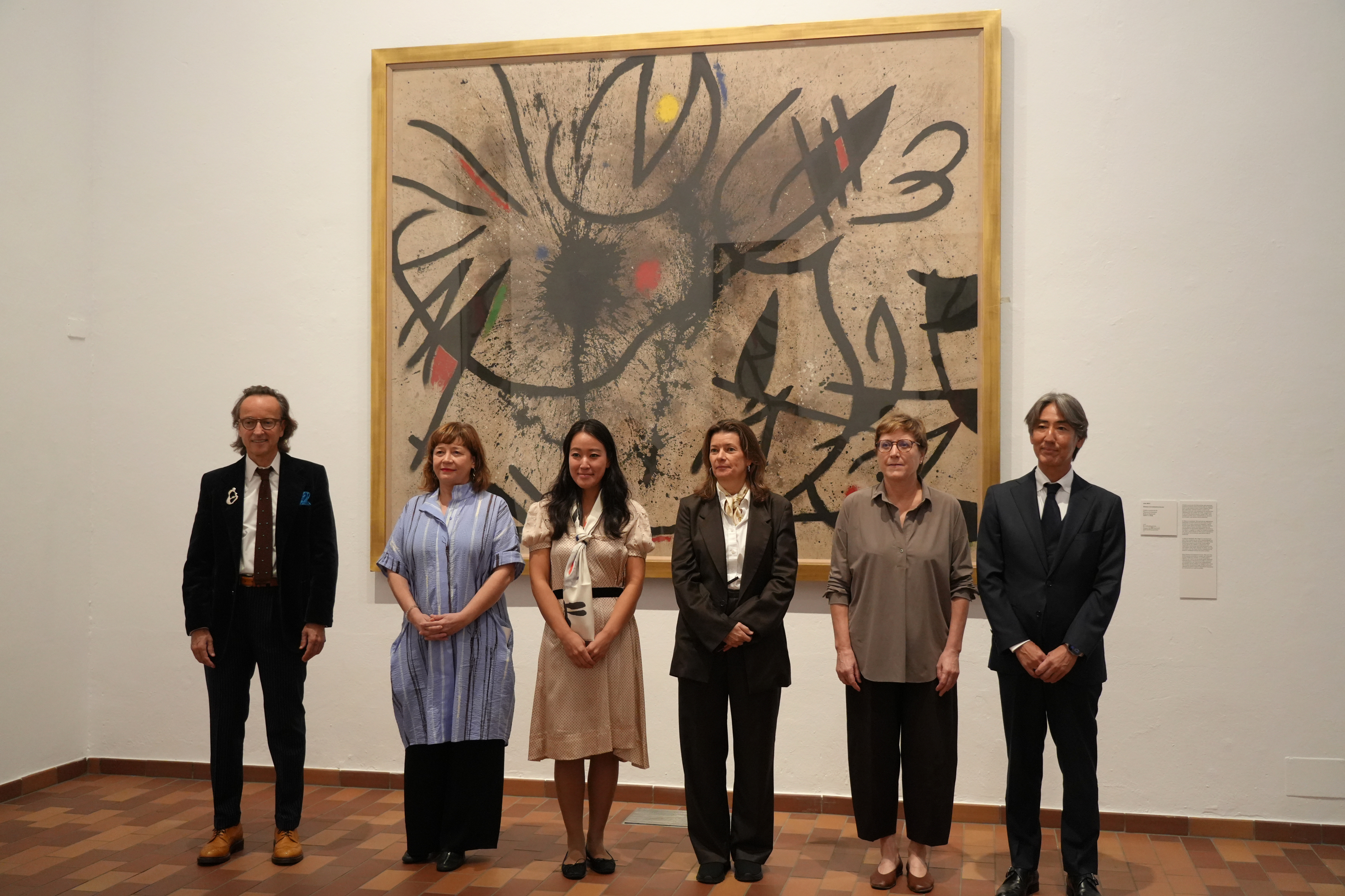 Family photo from the presentation of the Katsuta Collection at the Fundació Joan Miró