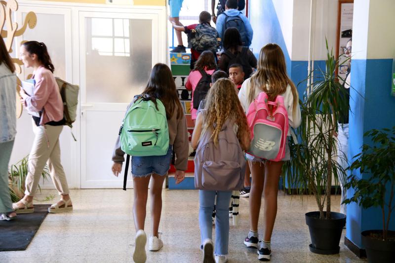 Students of a school in Mollerussa, Lleida