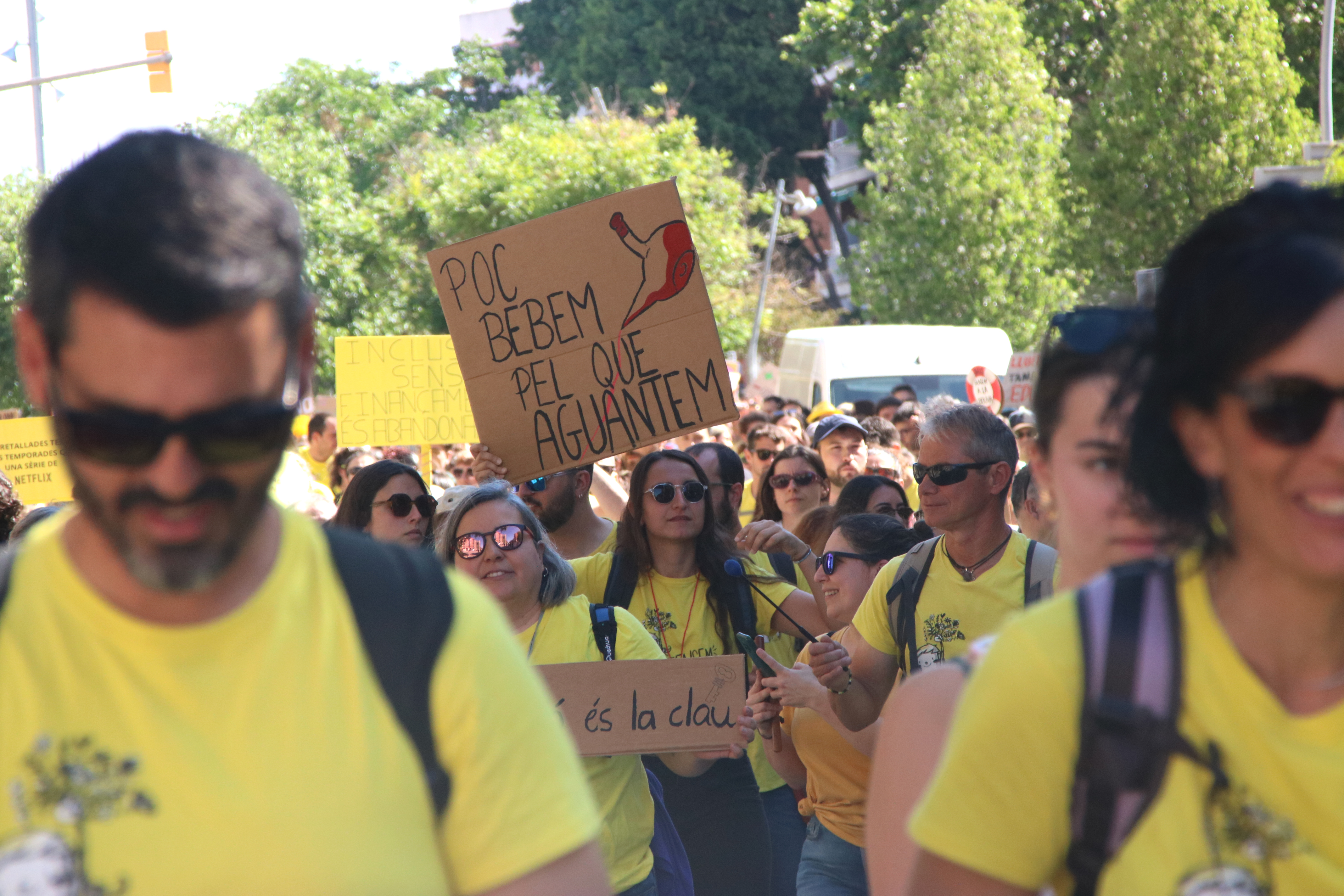 Teachers protest in Barcelona