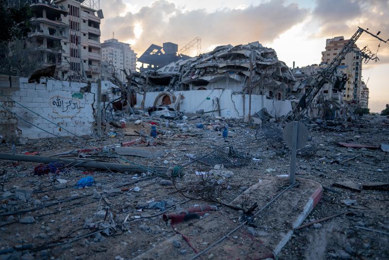 Ruins in Gaza after Israeli bombing