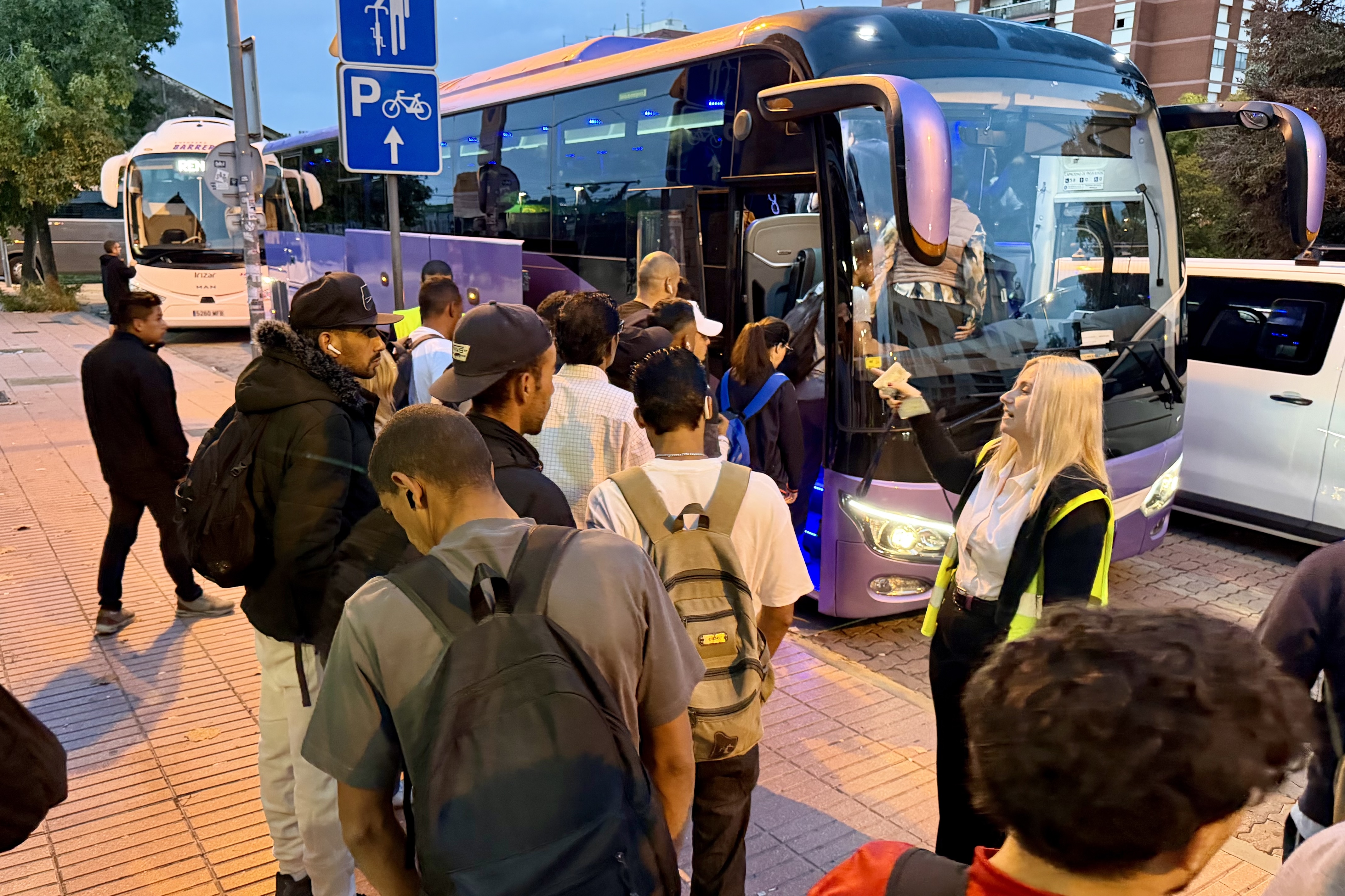 Rodalies passengers at Granollers Centre station early this Thursday.