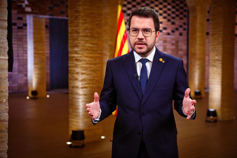 Catalan president Pere Aragonès in his traditional Christmas speech