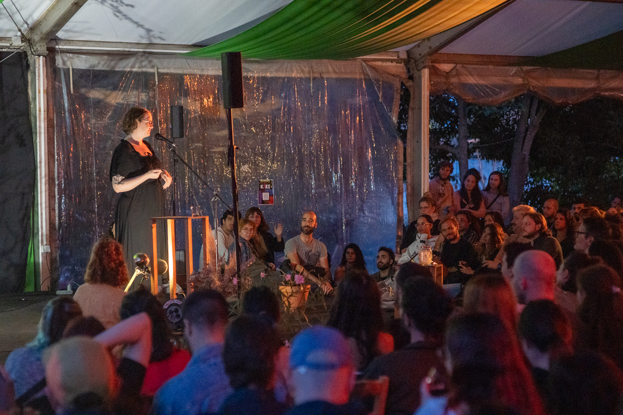 A storyteller speaks at one of the Storytelling Lisboa events in Lisbon