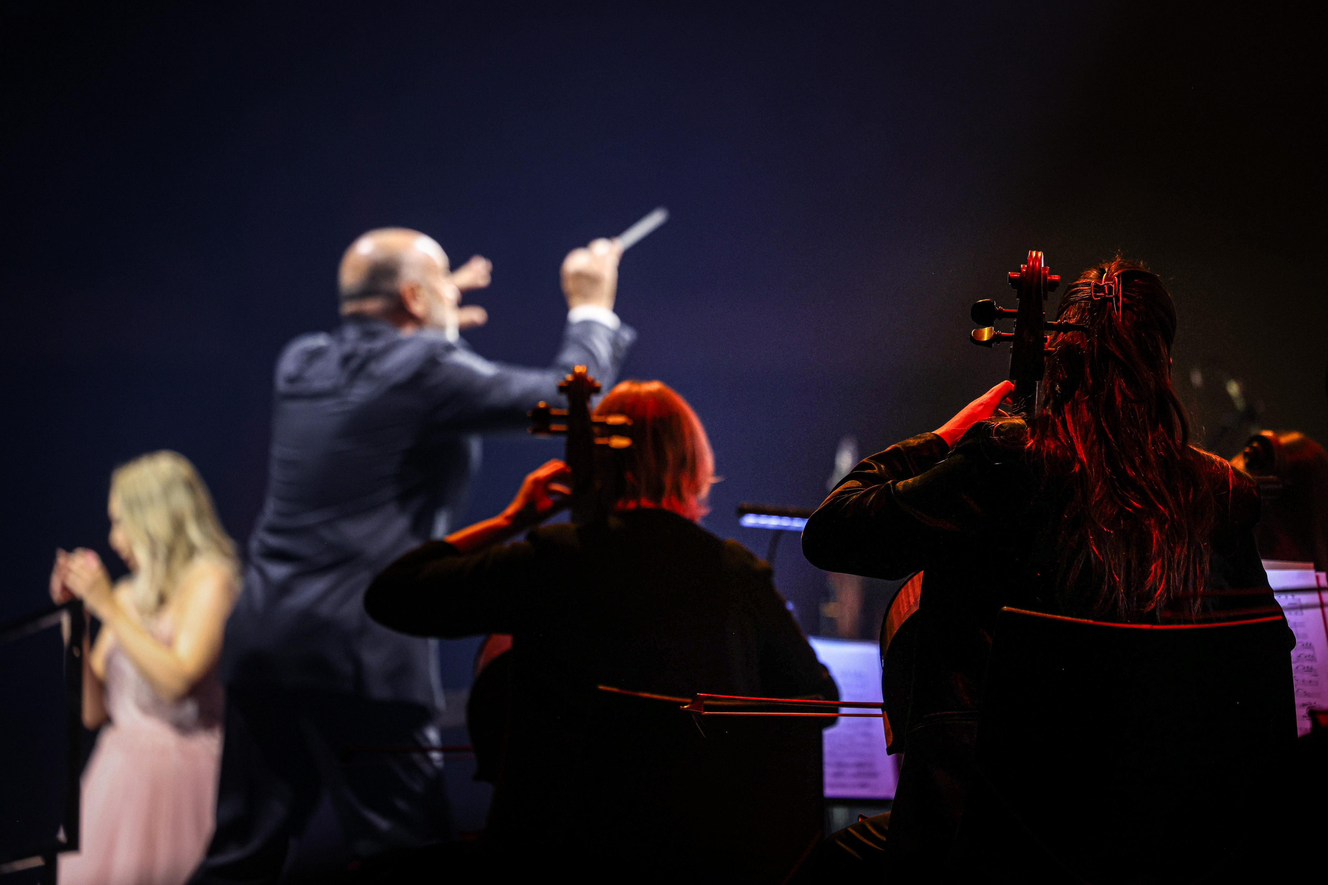 A moment during Andrea Bocelli’s concert in Barcelona on April 30, 2024