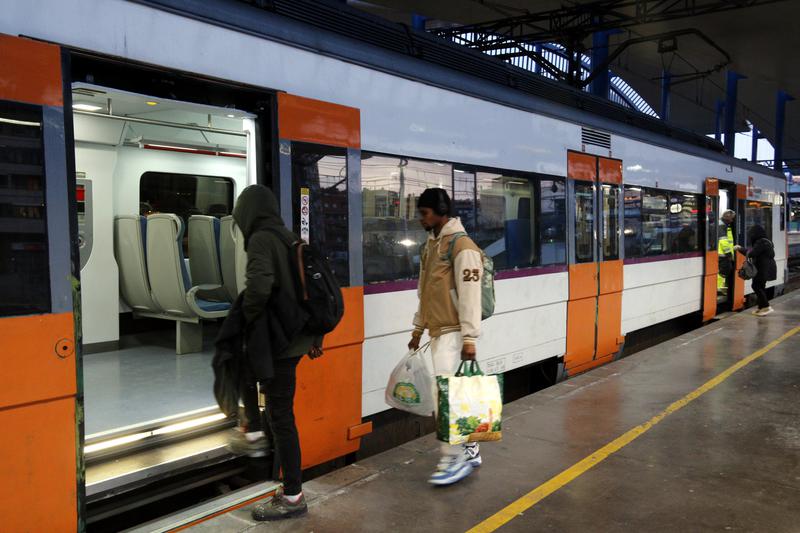 A Rodalies train in Lleida