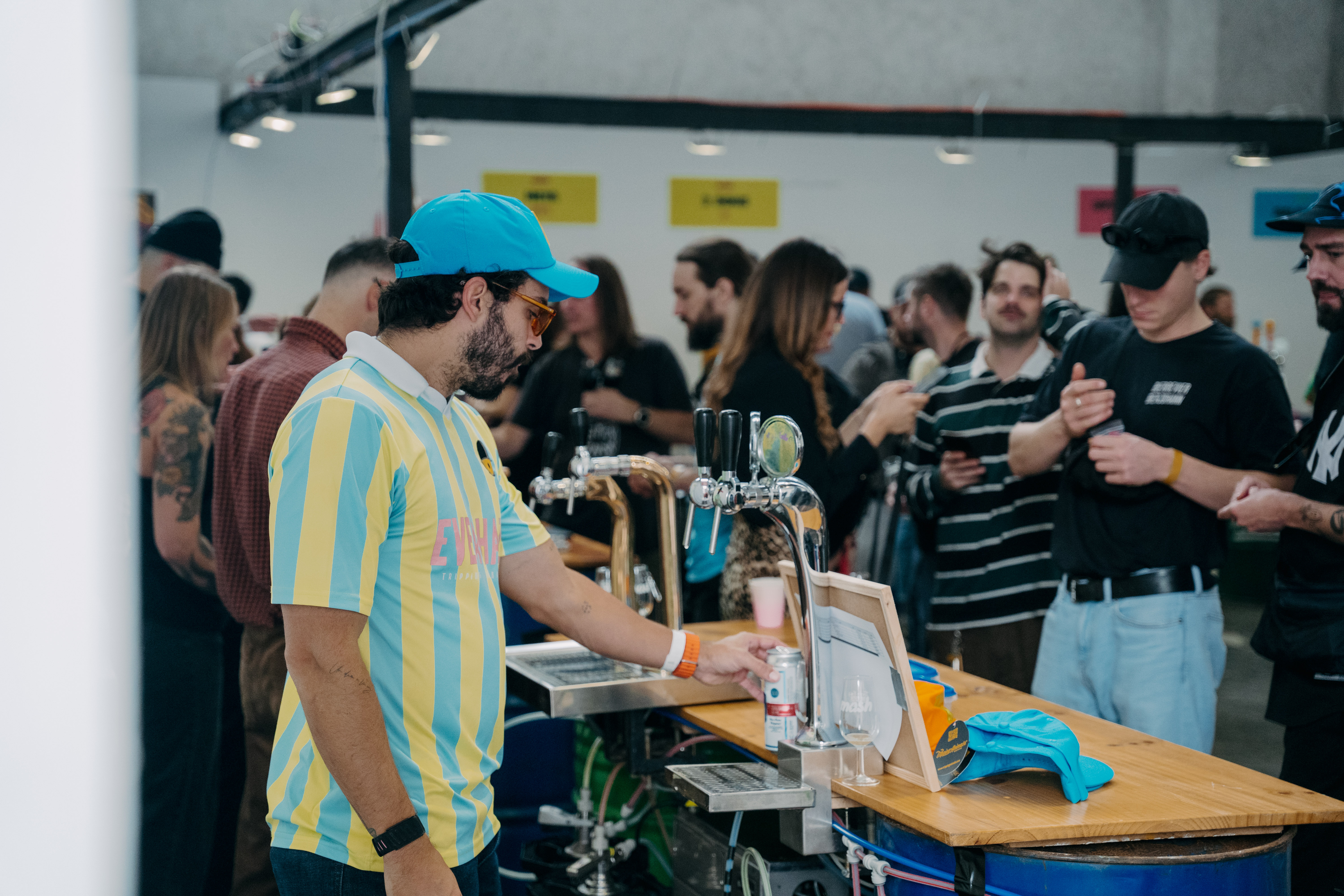 Visitors and workers at last year's Mash festival organized by Garage Beer Co