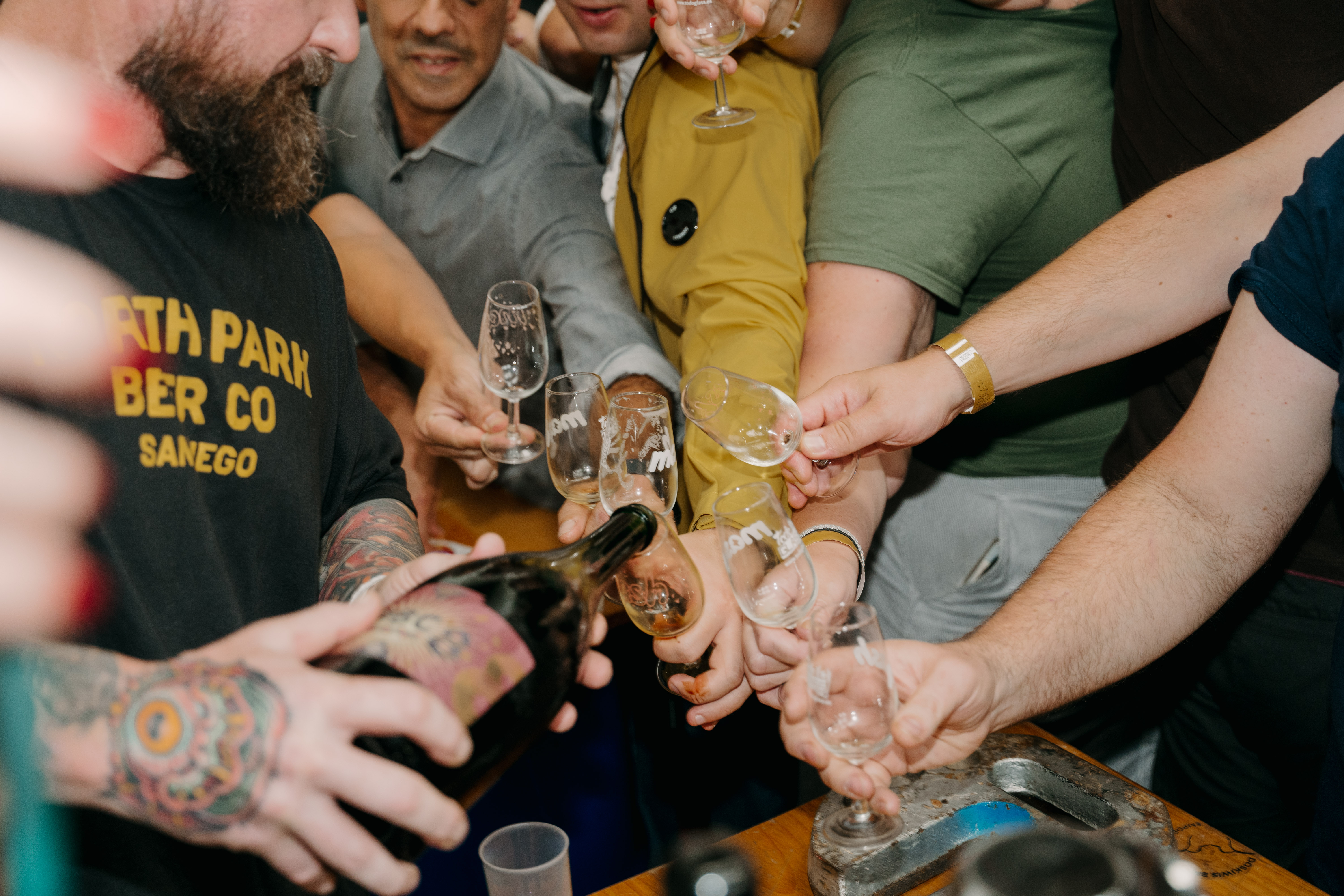 A brewer fills glasses at a previous edition of Mash festival