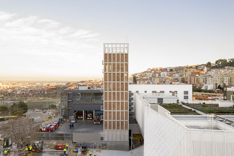 Barcelona's firefighters Vall d'Hebron training tower