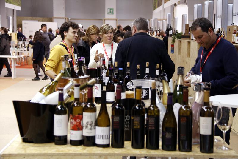 One of the wine cellars exhibiting their wines at Barcelona Wine Week BWW on April 4, 2022