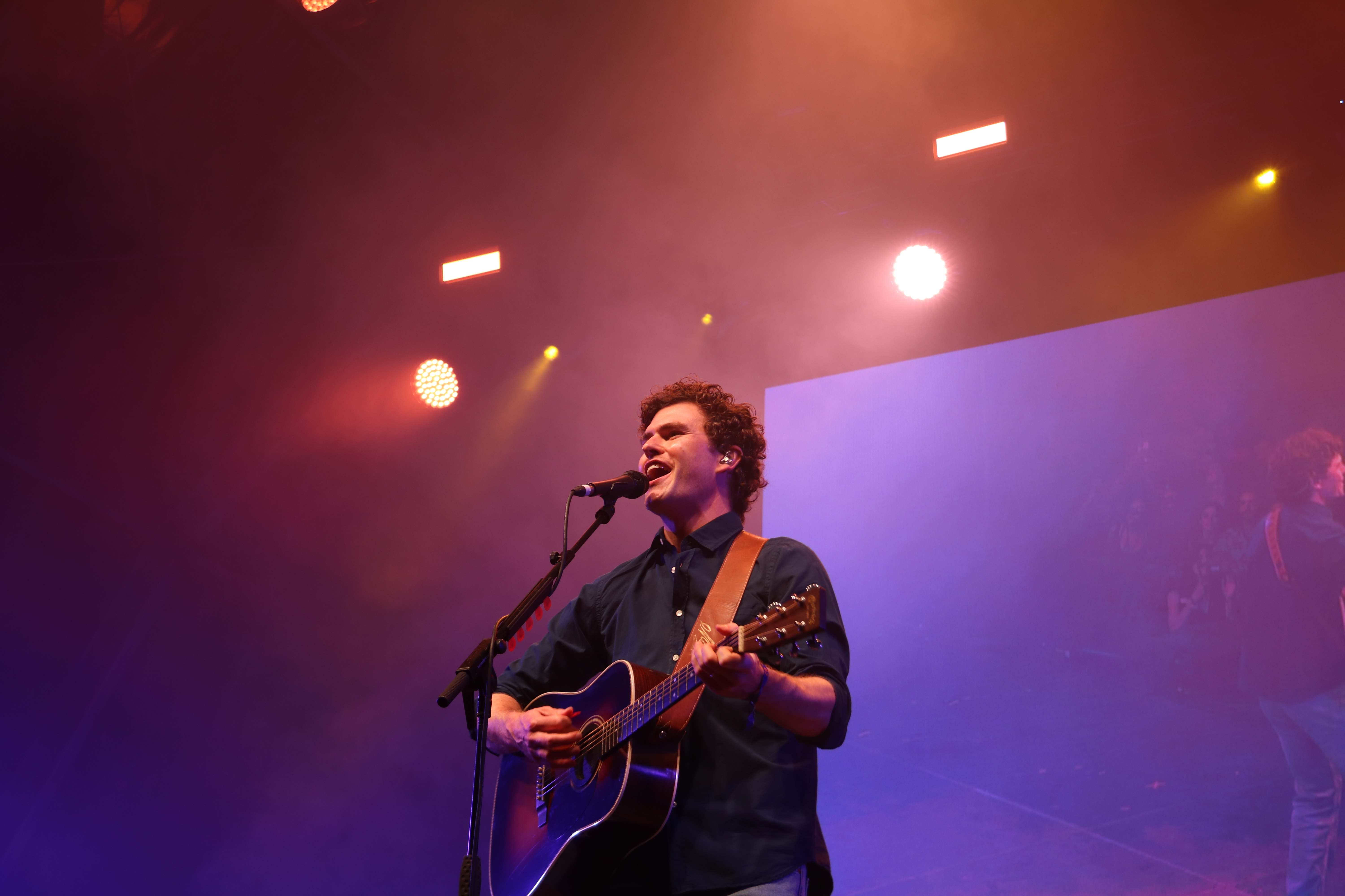 Vance Joy sings on the main stage of the Vida Festival on July 4, 2024
