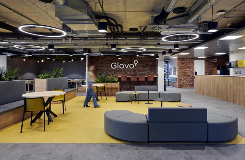 Glovo's 'Yellow Park' offices at 22@ neighborhood in Barcelona