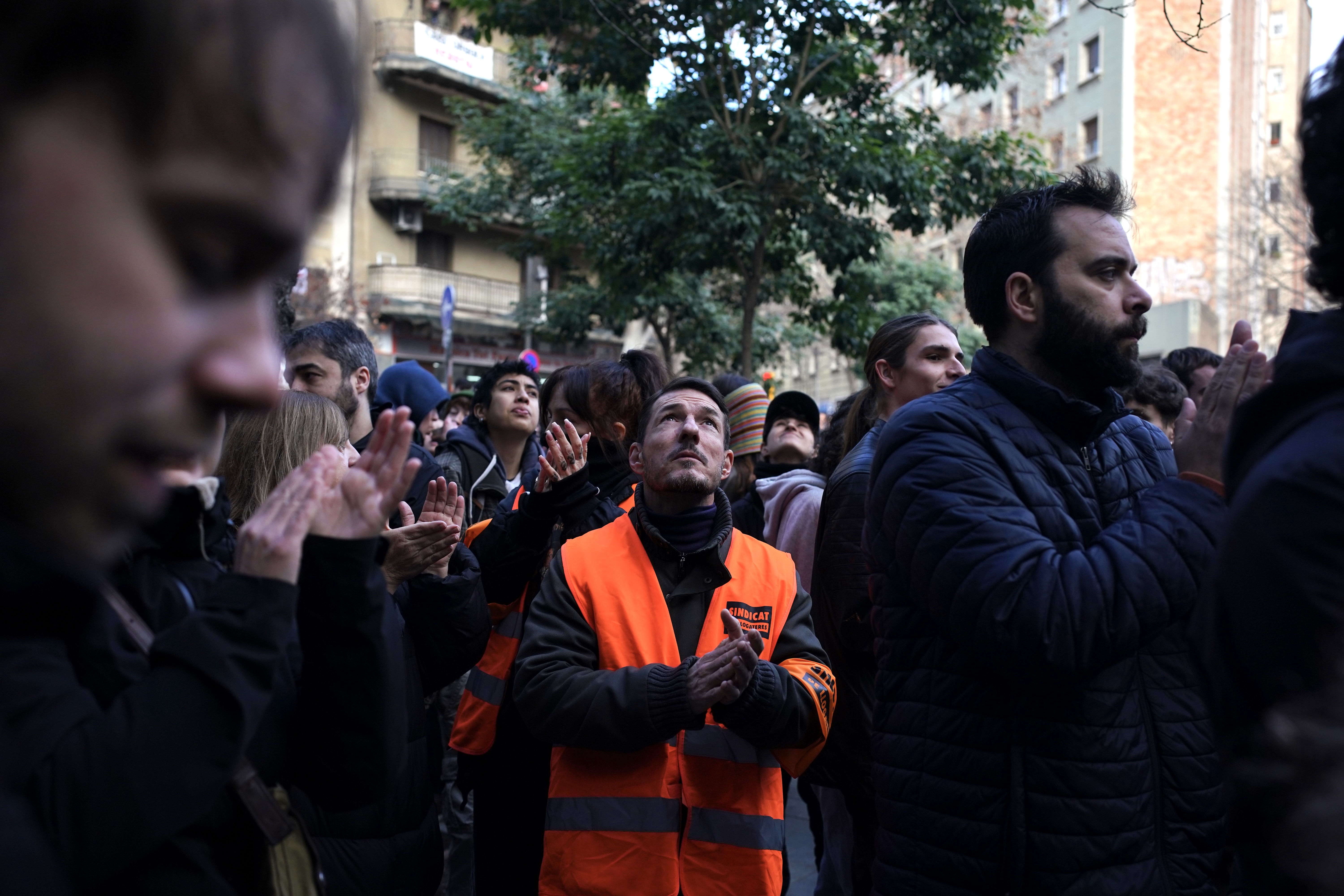 Protesters at Casa Orsola