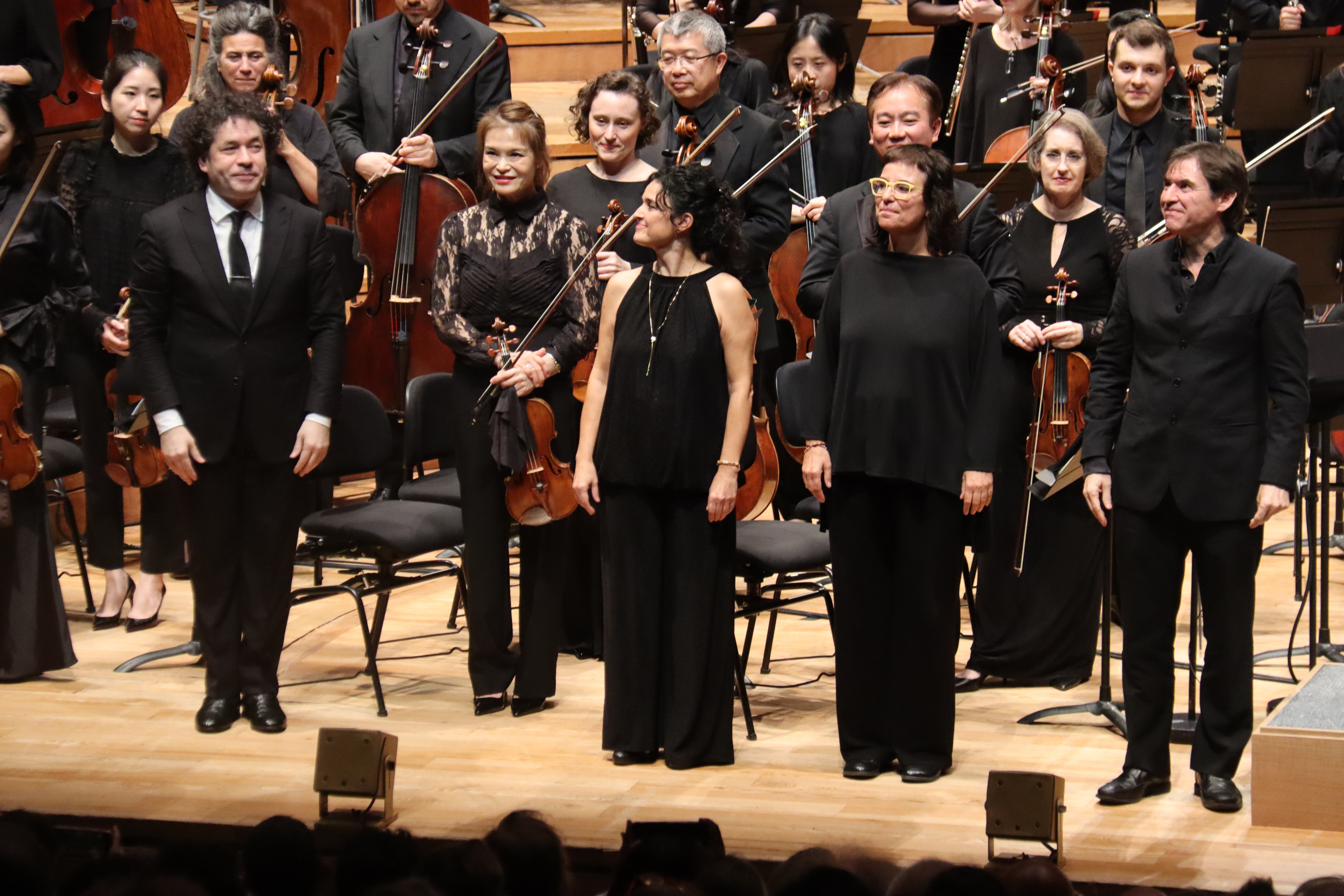 Applause for Gustavo Dudamel, the choir directors, and performers