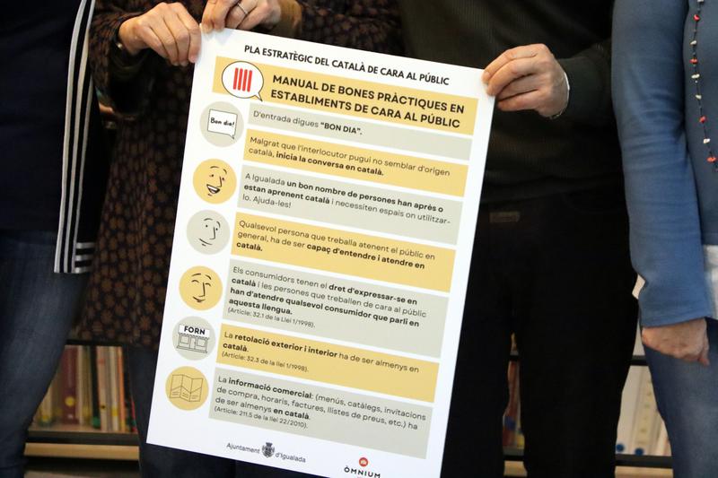 Igualada impulsa una campanya per millorar l'ús del català a les empreses i establiments de cara al públic