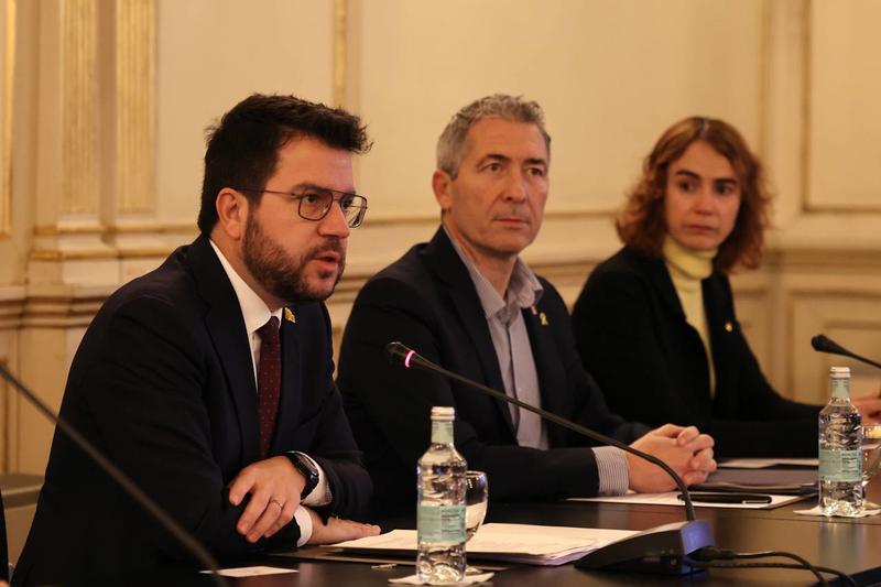 President Aragonès at a meeting on mental health in Barcelona on January 18, 2023