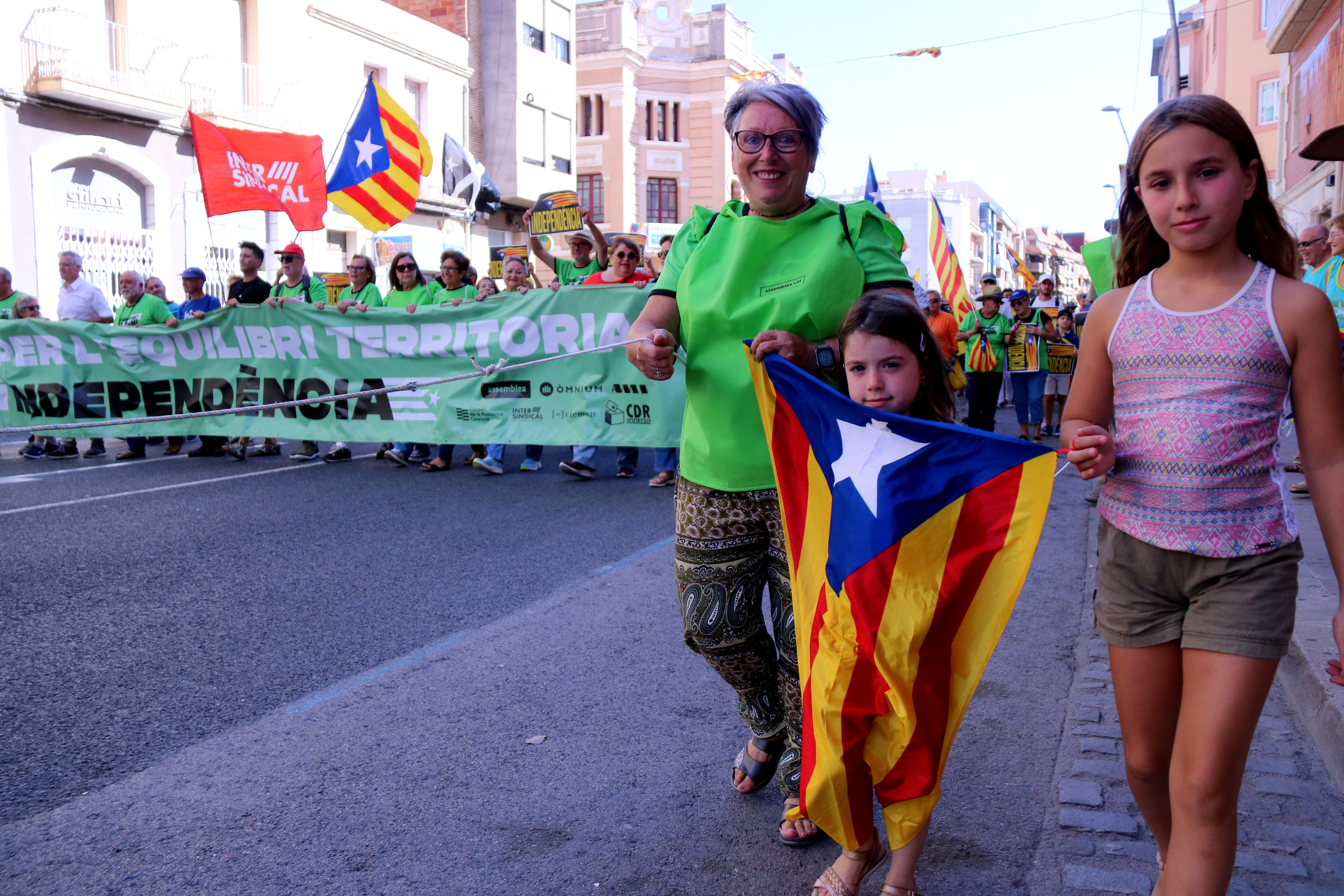 Demonstrators in the pro-independence demonstration in Tortosa, 2024