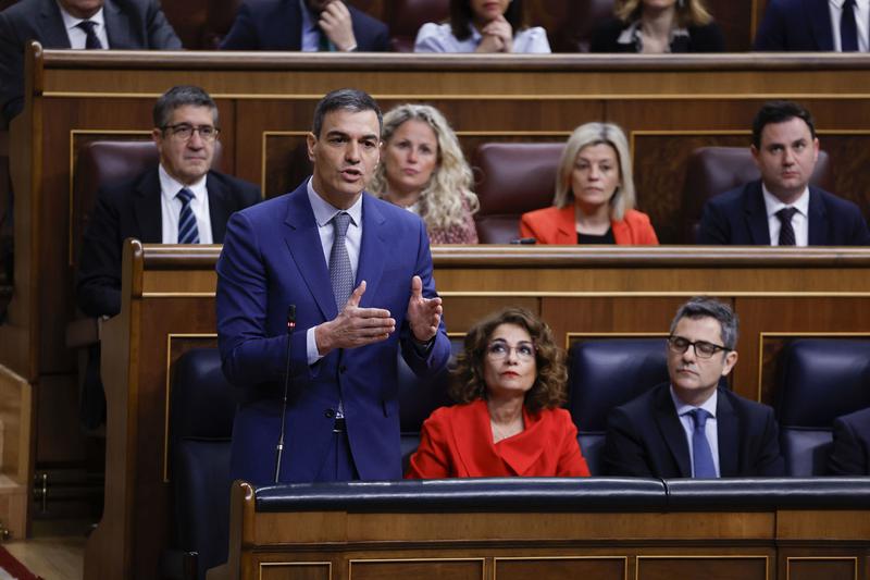 Spanish PM Pedro Sánchez in Congress on Wednesday