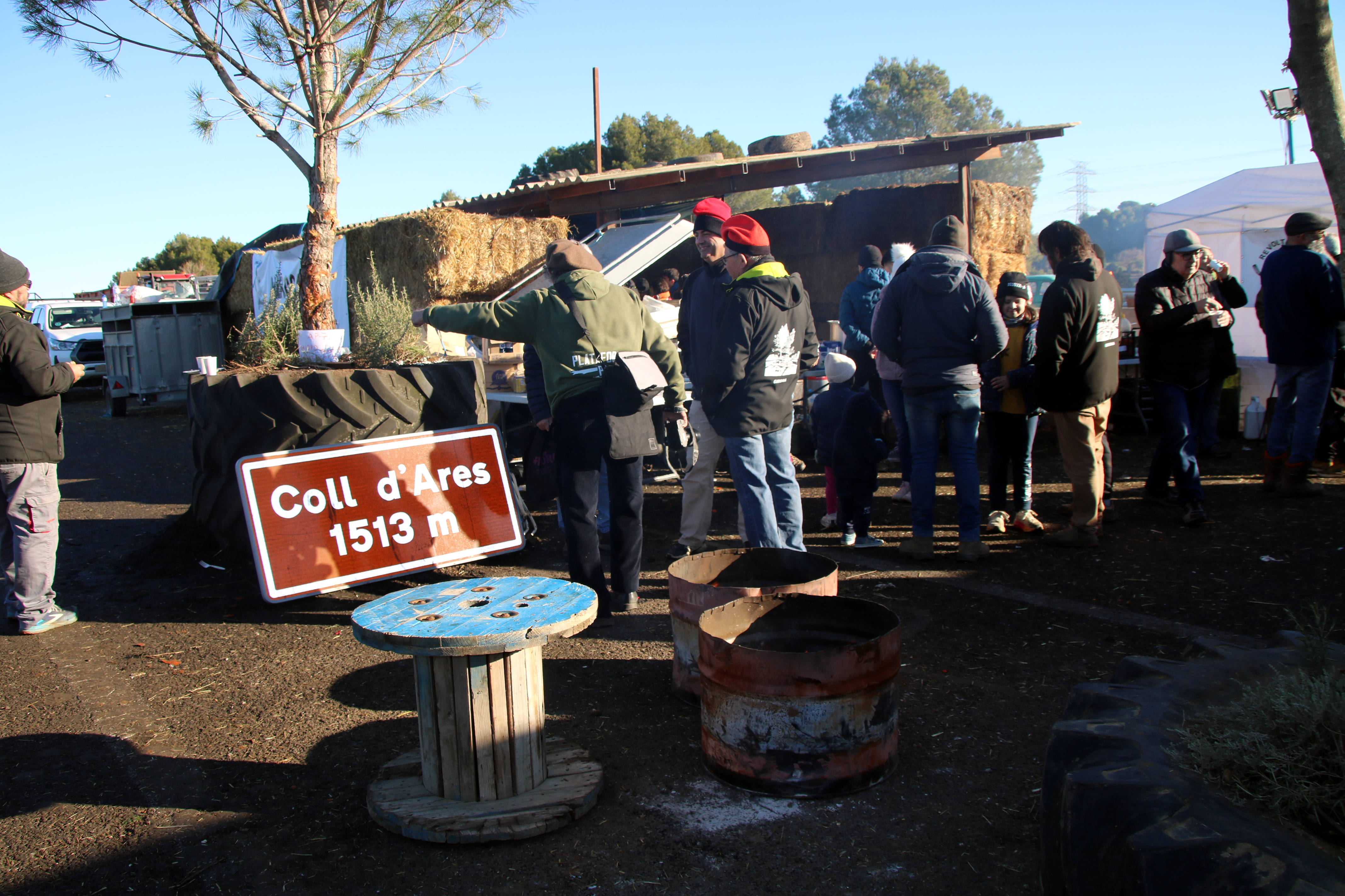 Road blocked by farmers’ protest