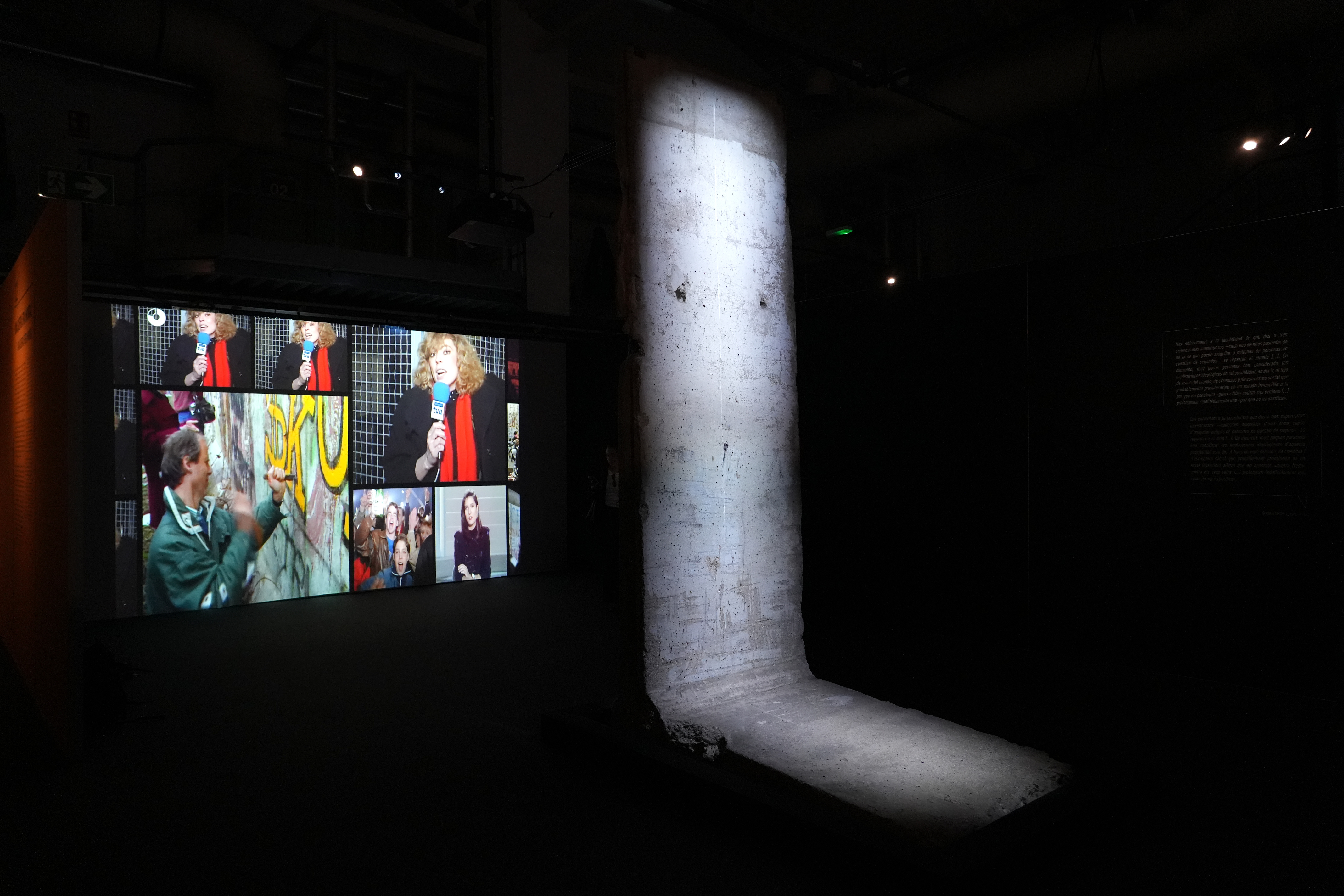 A section of the Berlin Wall exhibited in Barcelona