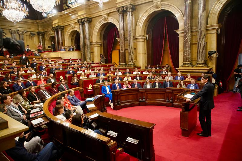 The Catalan parliament during the 2024 General Policy Debate. 