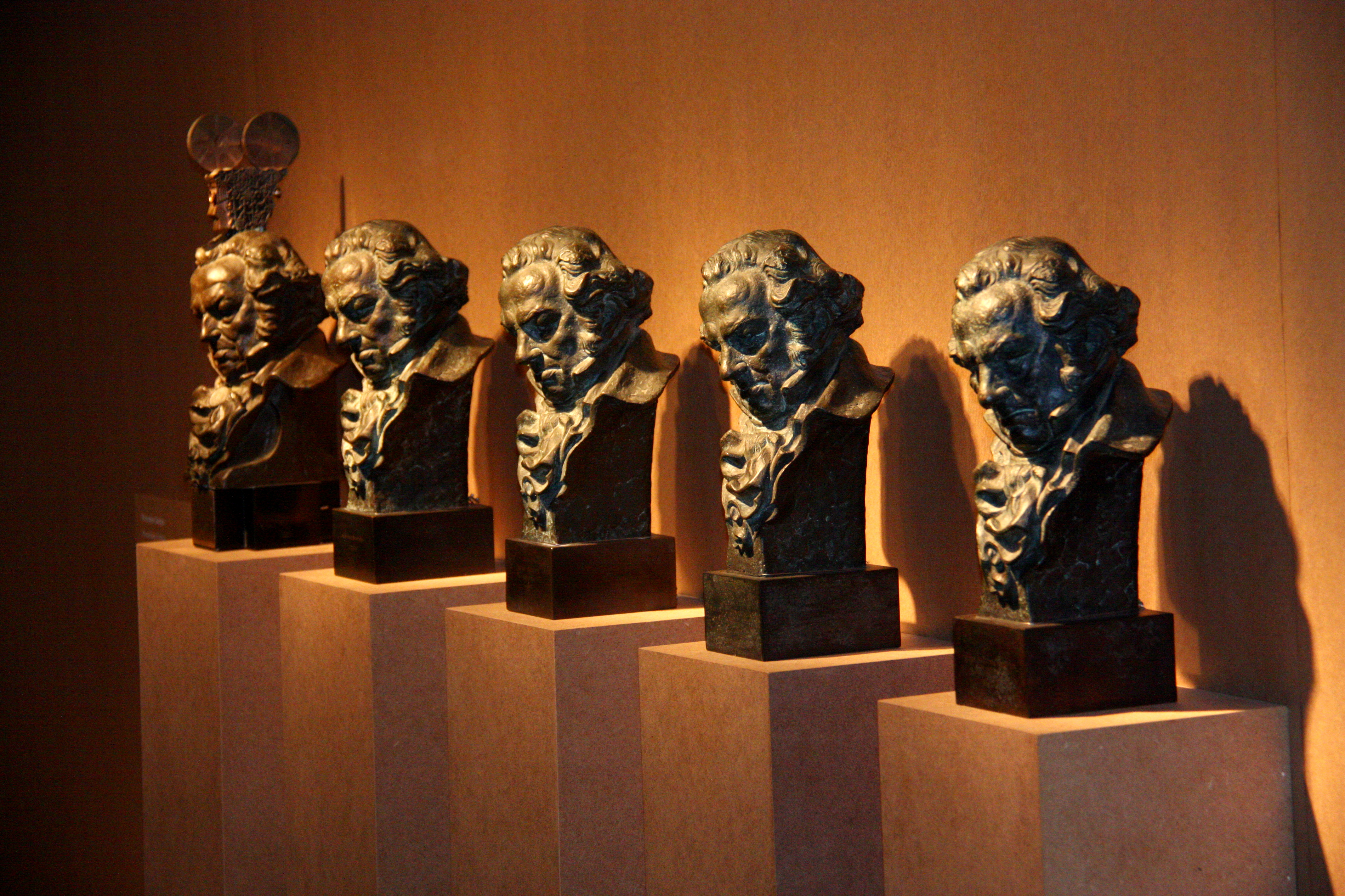 Spain's cinema Goya Awards trophies