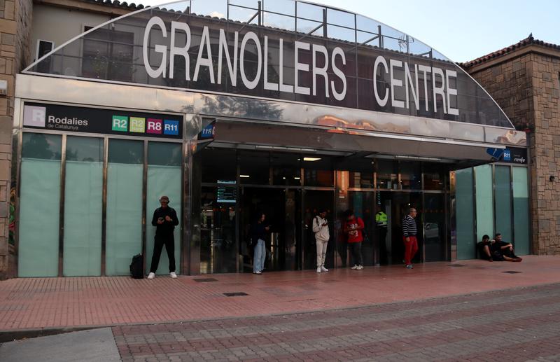The entrance of Granollers Centre station on Thursday morning