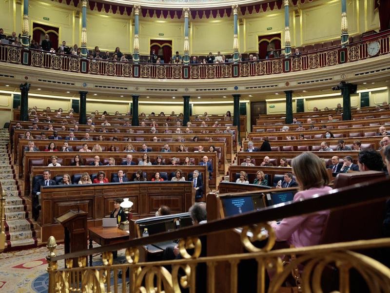 The Spanish Congress during the second day of Vox's failed motion of no confidence procedure against Pedro Sánchez