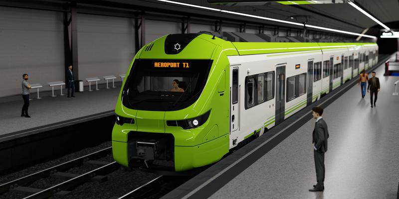 The prototype of the train that will link Barcelona with the aiport