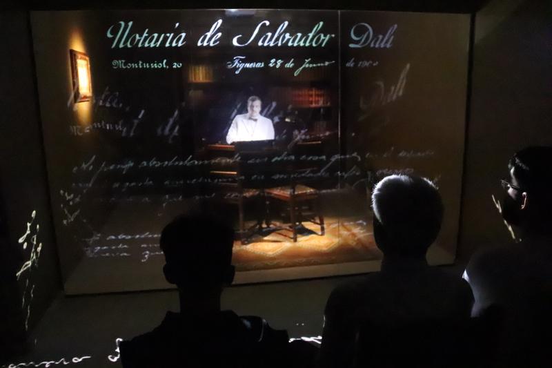 A hologram and various projections as part of the tour in Salvador Dalí's childhood home