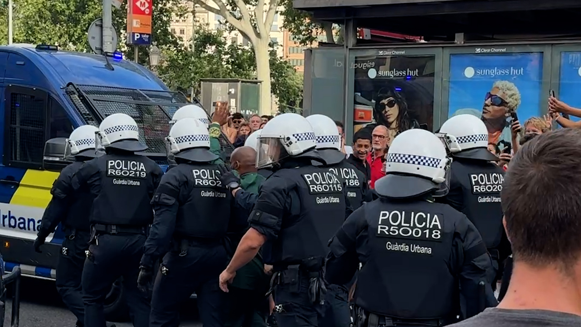 Riot police had to disperse the crowd