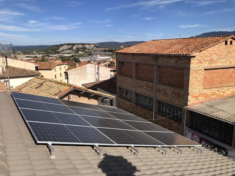 Solar panels installed in a home in Osona